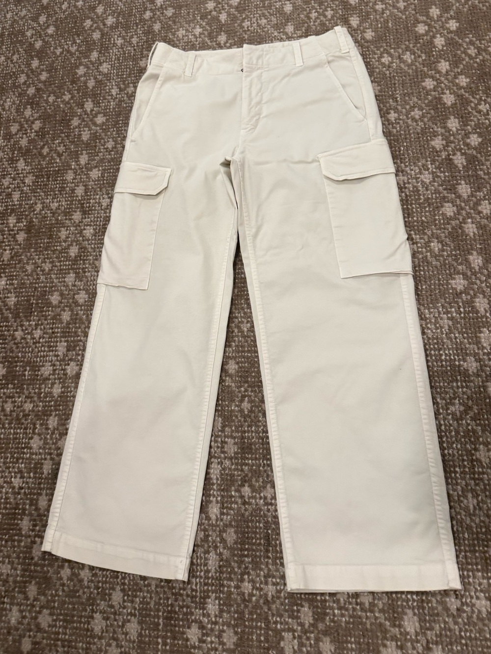 Nili Lotan Off-White Cotton Trousers